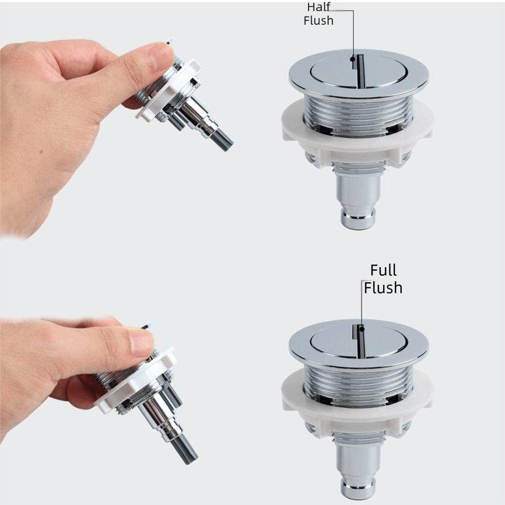 크롬 도금 변기 푸시 버튼 원형 모양 절수형 변기 플러 - Toilet Fill Valve 리뷰 및 가격