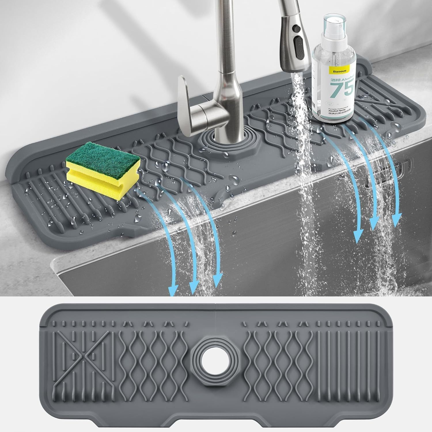 간편하고 깨끗한 실리콘 수전 스플래시 가드 매트 미끄럼 - Silicone Tap Washer 리뷰 및 가격