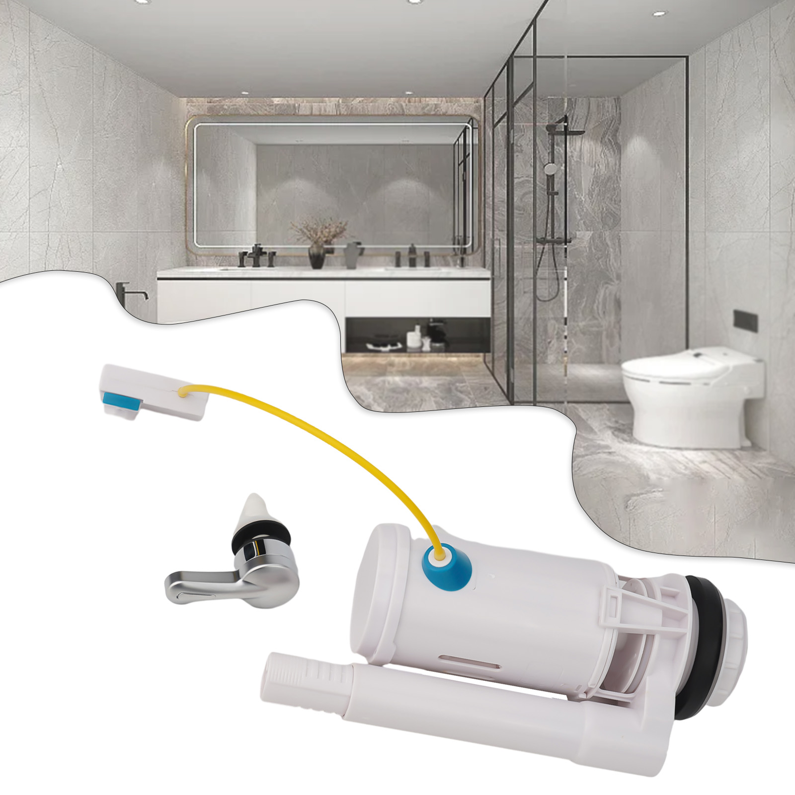 듀얼 플러시 밸브 플라스틱 욕실 액세서리 배수 밸브 오 - Toilet Fill Valve 리뷰 및 가격