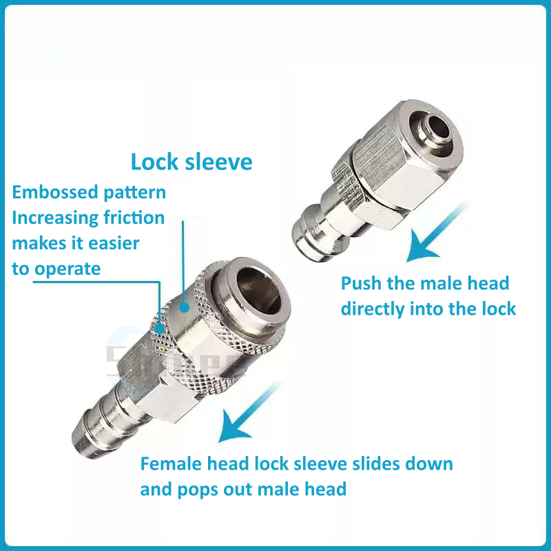 EU 모든 구리 니켈 도금 미니 공기 호스 퀵 커플링  - Compression Fitting Brass 리뷰 및 가격